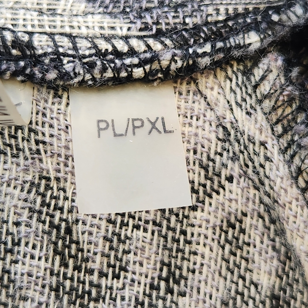 SOFT SURROUNDINGS Womens Cardigan Large Leaf Stitch Waterfall Wool Blend Autumn - Picture 4 of 11